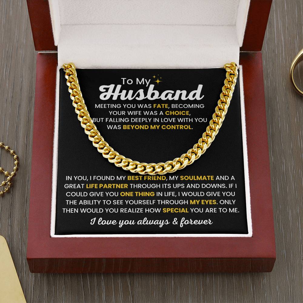 Jewelry Gift for Husband from Wife - Meeting you was fate - Birthday & Valentine’s Day for Him