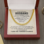 Cuban Link Chain for Him - You're the man I choose - Husband Birthday & Anniversary Gift from Wife