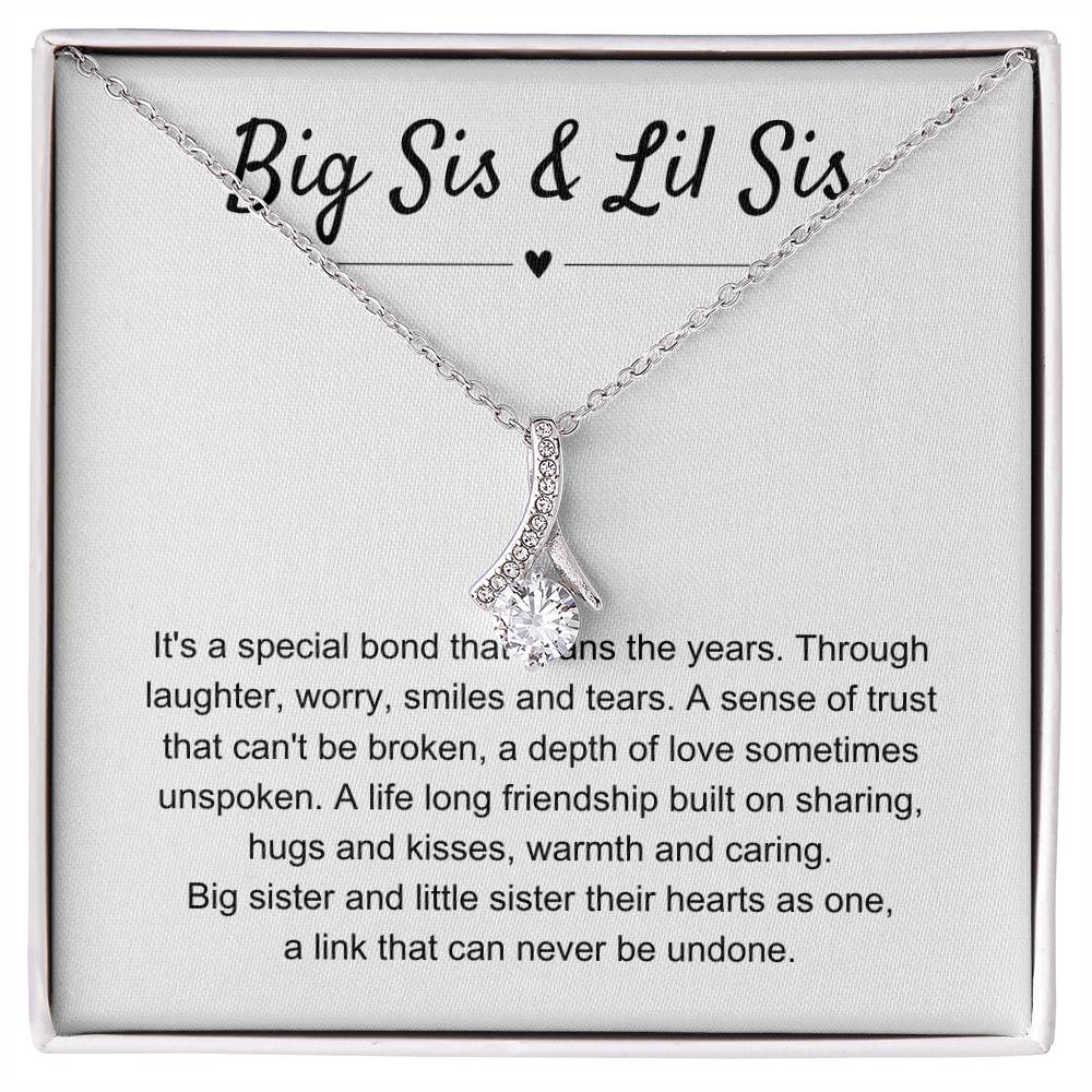 Big Sis & Lil Sis Gift - It's a special bond that spans the years - Gift for Sisters - Alluring Beauty Necklace