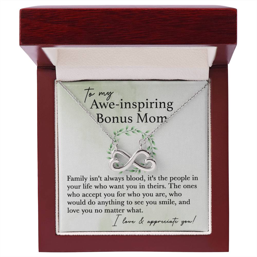 To My Bonus Mom - I Love & Appreciate You - Endless Love Necklace - Best Gift For Bonus Mom
