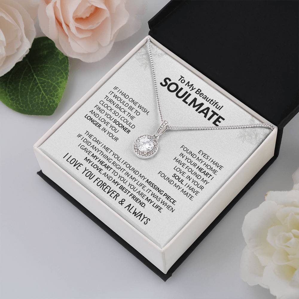 To My Beautiful Soulmate Necklace - Unique Soulmate Gift Necklace for Romantic Gifting - Eternal Hope Necklace