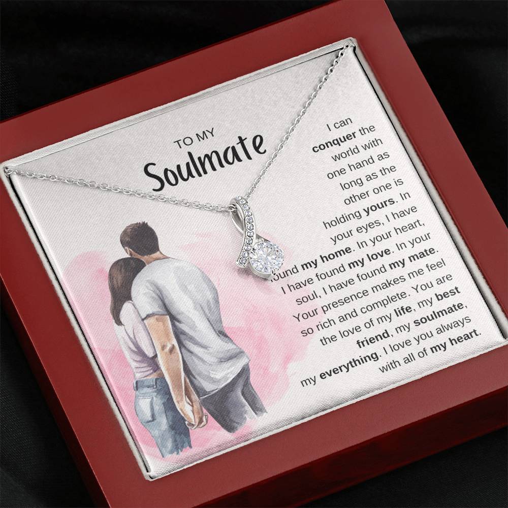 To My Soulmate Necklace - Perfect Gift for Romantic Celebrations & Appreciation Days - Alluring Beauty Necklace