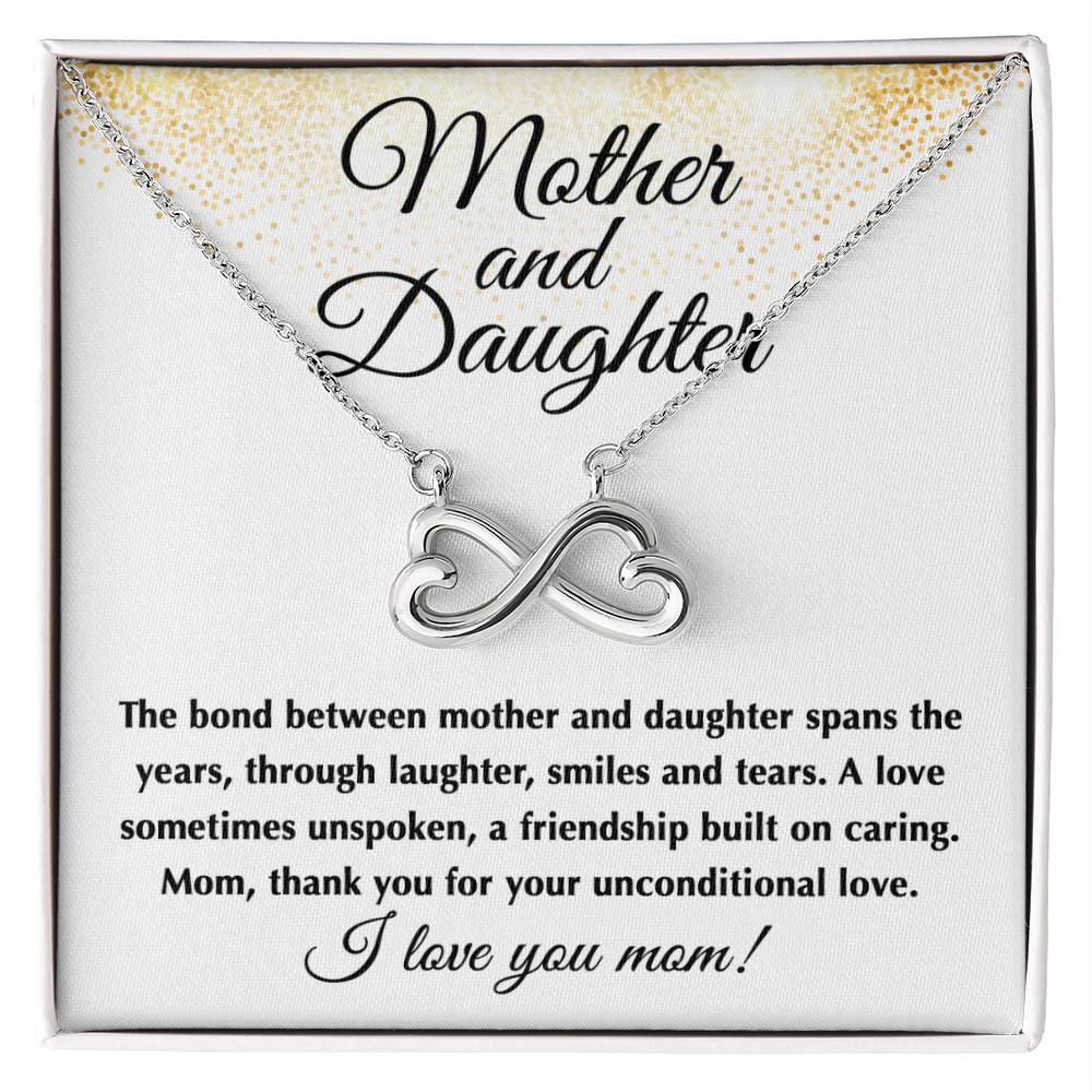 Mother and Daughter Gift - I Love You Mom - Endless Love Necklace