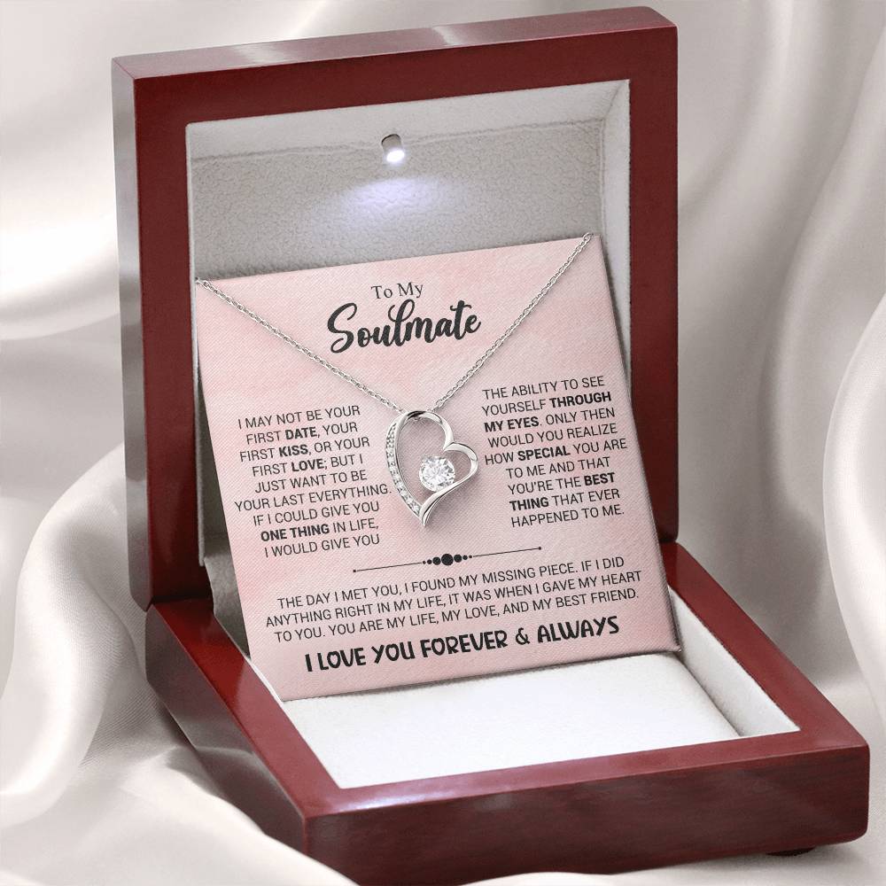 To My Soulmate Necklace - Long Distance Relationship Soulmate Gift for Romantic Occasions - Forever Love Necklace