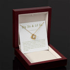 Big Sis & Lil Sis Necklace - It's a special bond that spans the years - Gift for Sisters - Love Knot Necklace