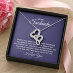 To My Soulmate Necklace - Romantic Necklace Gift for Her for Birthday & More - Heart-to-heart Pendant Necklace