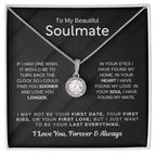 To My Beautiful Soulmate Necklace - Soulmate Gift for Her for Christmas & Everyday Love - Eternal Hope Necklace