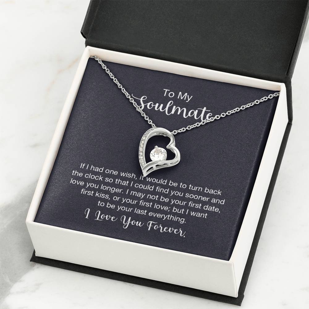 To My Soulmate Necklace - Soulmate Gift for Her for Valentine’s Day & Every Day Love - Forever Love Necklace