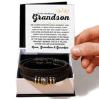 To Our Grandson – Holiday, Birthday, Graduation Gift from Grandma and Grandpa – Love You Forever Bracelet