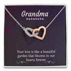 Present for Grandma - Interlocking Hearts Necklace