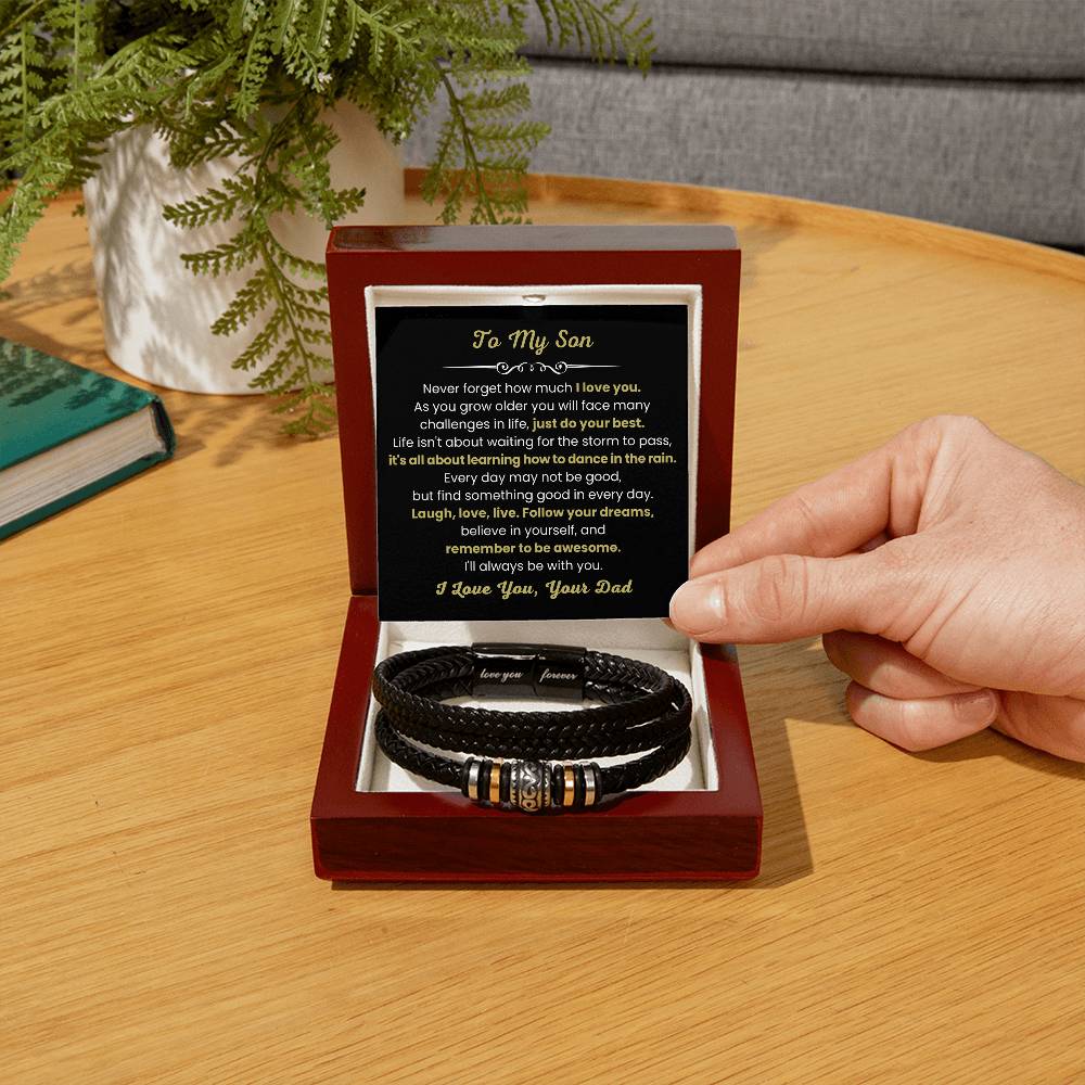 Dad’s Christmas, Birthday Gift for Son – Love You Forever Bracelet