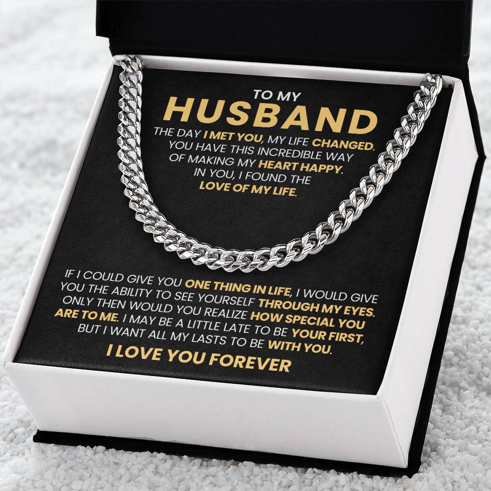Husband Cuban Link Chain – Birthday & Anniversary Gift from Wife