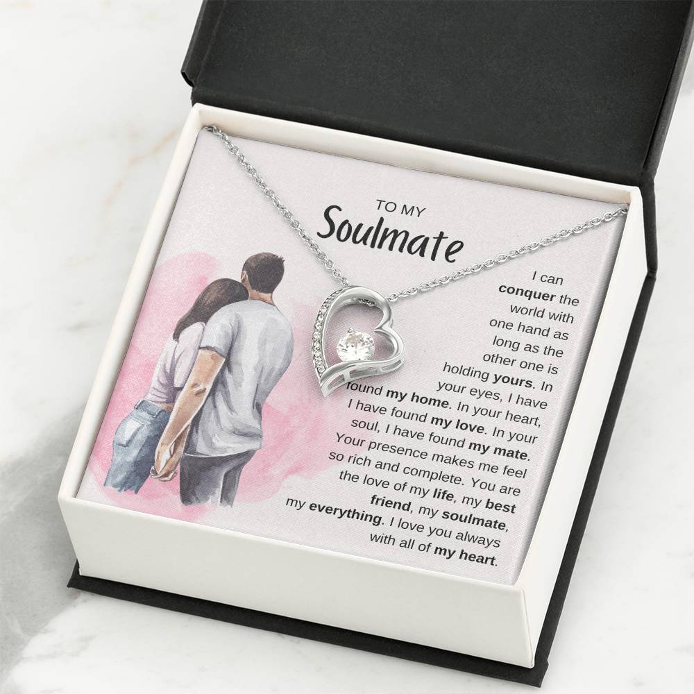 To My Soulmate Necklace - Unique Soulmate Gift for Her for Birthdays & Surprise Moments - Forever Love Necklace