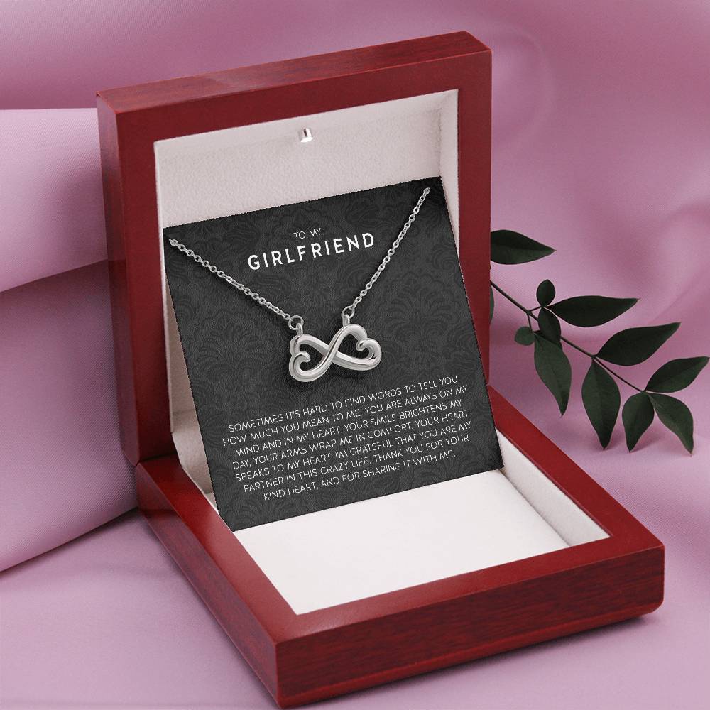 To My Girlfriend Necklace - Romantic Jewelry Gift for Christmas, Valentine’s Day & Surprises - Endless Love Necklace