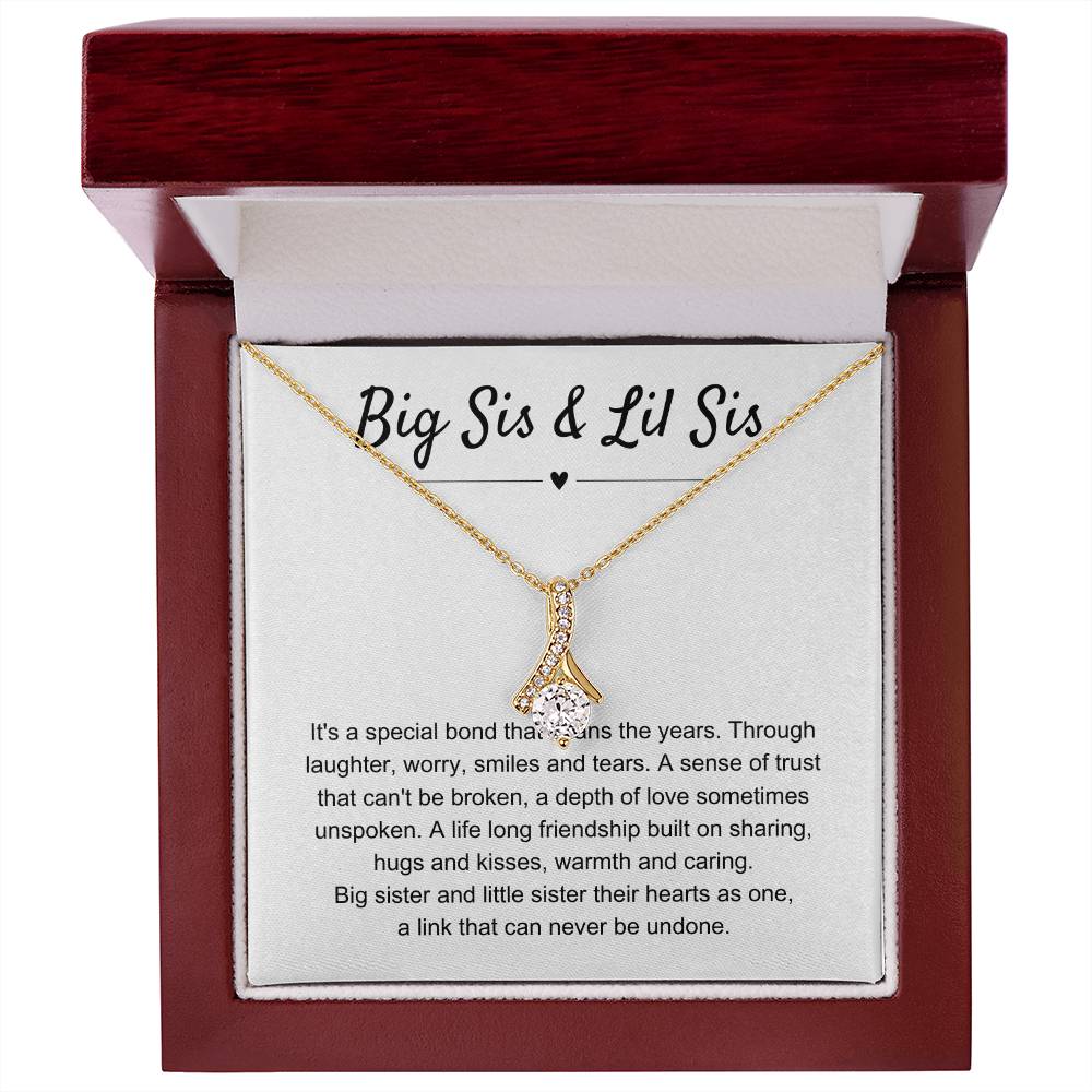 Big Sis & Lil Sis Gift - It's a special bond that spans the years - Gift for Sisters - Alluring Beauty Necklace