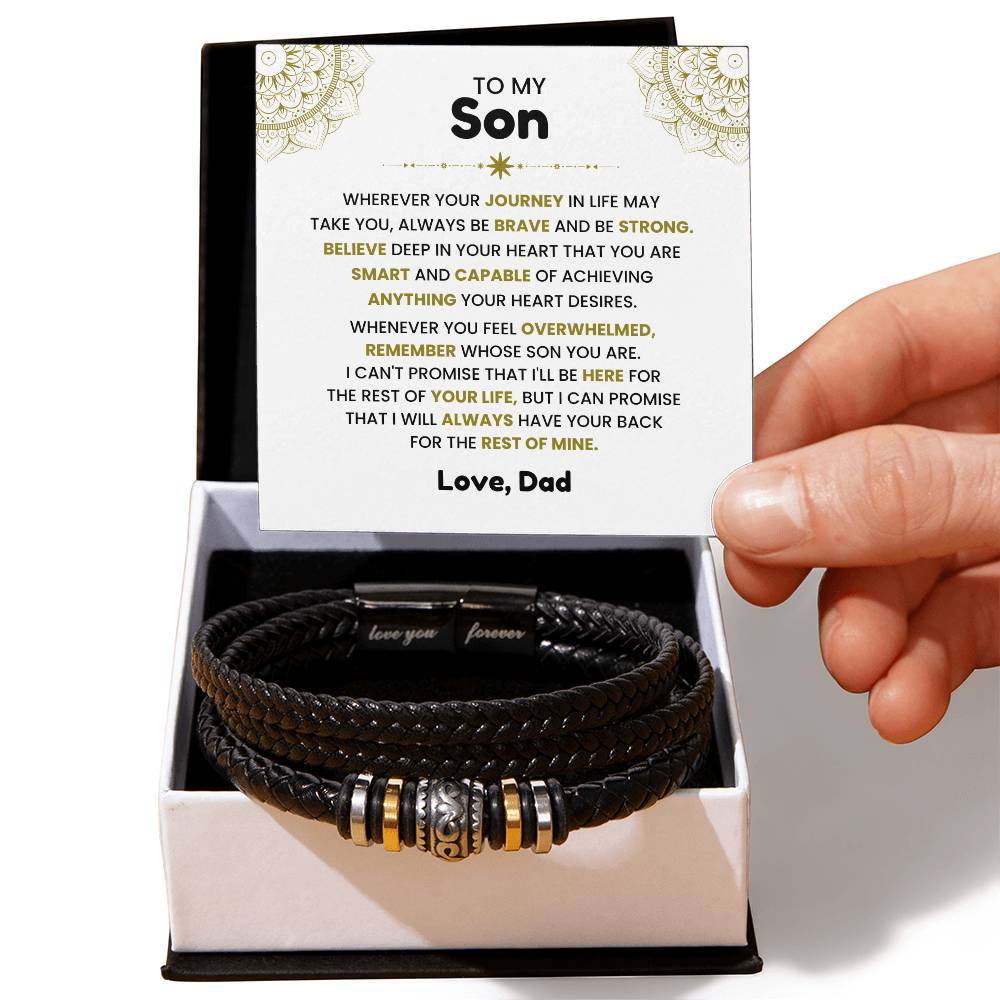 Gift for Son – Dad Edition – Graduation, Birthday – Love You Forever Bracelet