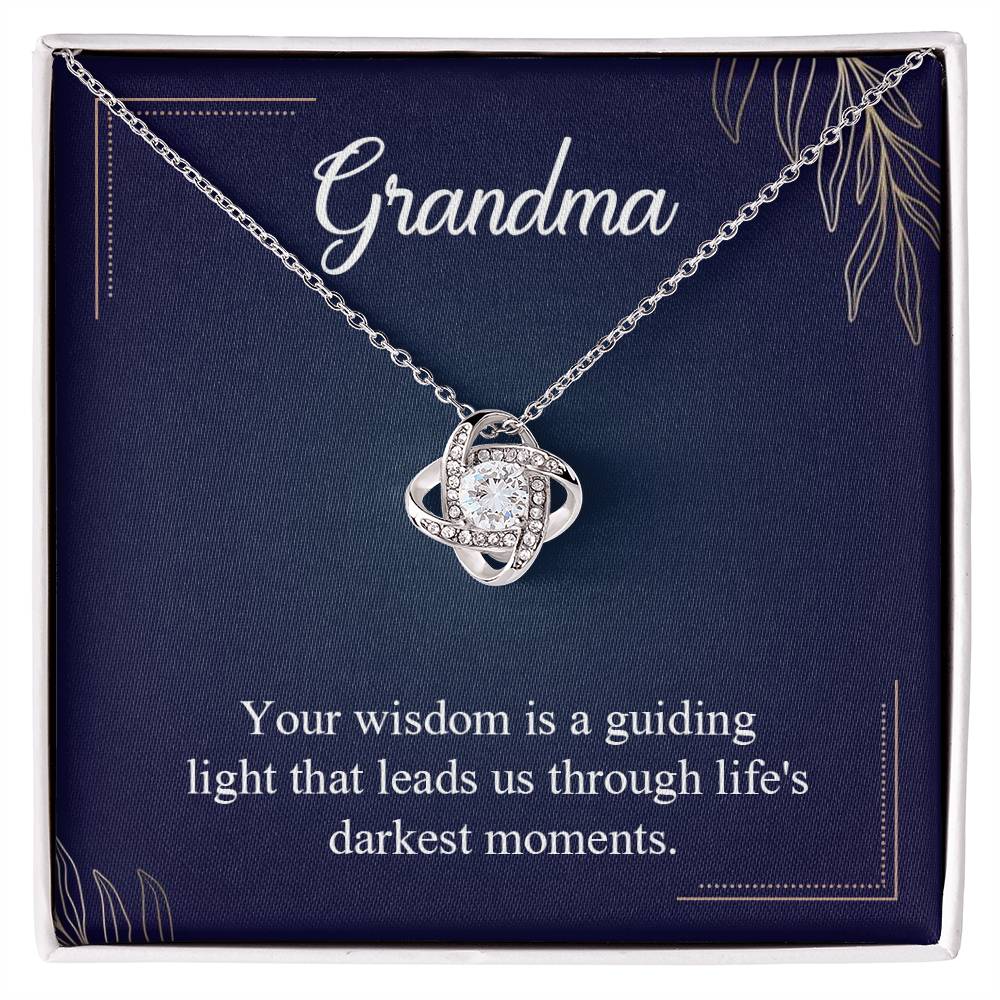Gift for Grandma - Life's Darkest Moments - Love Knot Necklace