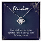 Gift for Grandma - Life's Darkest Moments - Love Knot Necklace