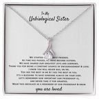 To My Unbiological Sister - You are loved - Gift for Bonus Sister - Alluring Beauty Necklace