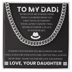 Gift for Dad from Daughter - Place in your heart - Cuban Link Chain
