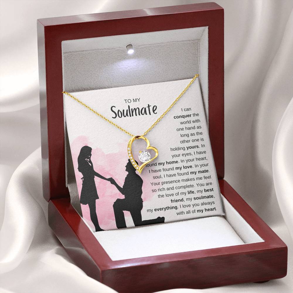 To My Soulmate Necklace - Best Soulmate Gift for Valentine’s Day & Everyday Romance - Forever Love Necklace
