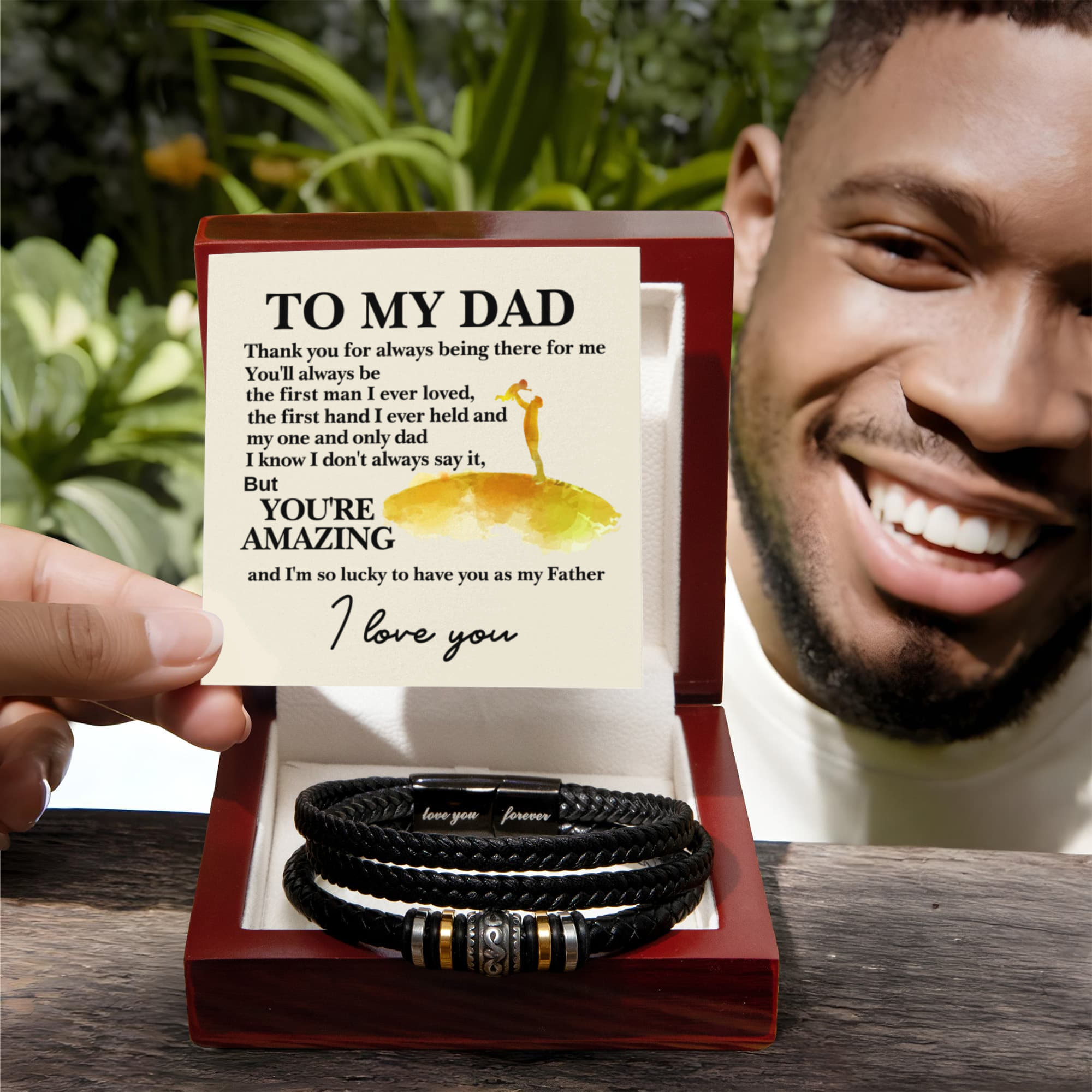To My Dad - You're Amazing - Gift for Dad - Love You Forever Bracelet
