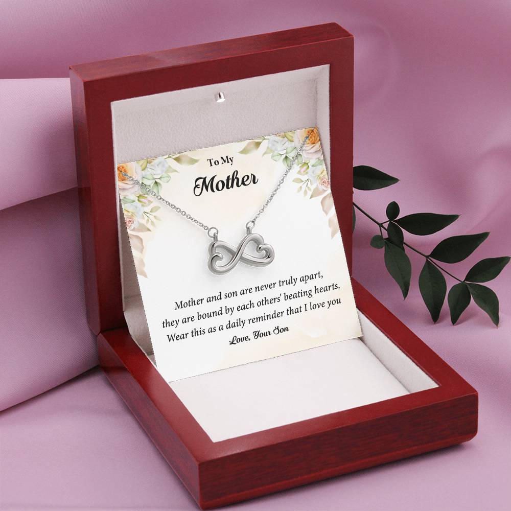 Mother and Son are Never Truly Apart- Endless Love Necklace - Sentimental Gift for Mom from Son