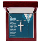 Gift for Dad from Son - You only know about half of it love - Artisan Cross Necklace