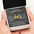 To My Beautiful Soulmate Necklace - Soulmate Gift for Her for Christmas & Everyday Love - Endless Love Necklace