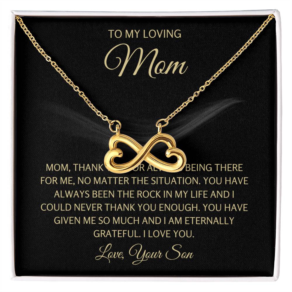 To My Loving Mom - Mom Gift from Son - I Love You - Endless Love Necklace