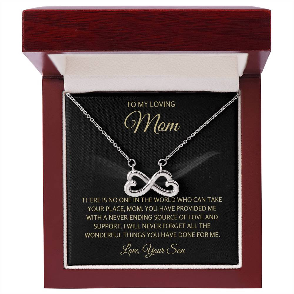 To My Loving Mom - Mom Gift from Son - Never ending source of love & support - Endless Love Necklace