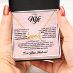 Wife Jewelry Gift from Husband - Sweet Romantic Gift for Valentine’s Day - Scripted Love Necklace