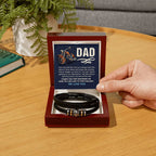 Gift for Dad from Kids - #1 Biker Dad - Love You Forever Bracelet