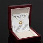Big Sister & Little Sister Necklace - It's a special bond that spans the years - Gift for Sister - Love Knot Necklace