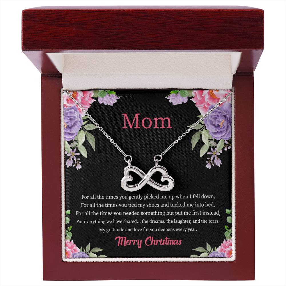 Christmas Gift for Mom - You Mean The World To Me - Endless Love Necklace