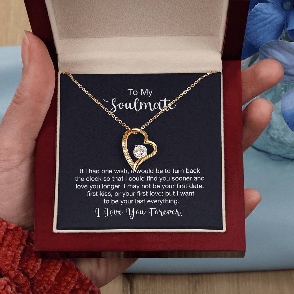 To My Soulmate Necklace - Soulmate Gift for Her for Valentine’s Day & Every Day Love - Forever Love Necklace
