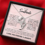 To My Soulmate Necklace - Romantic Gift for Valentine’s Day & Relationship Milestones - Heart-to-heart Pendant Necklace