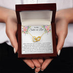 To My Sister In Law Necklace - Gift for Bonus Sister - Interlocking Hearts Necklace