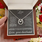 To My Love - I am not perfect - Lucky In Love Necklace from Husband to Wife