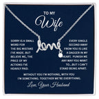 To My Wife Necklace - Best Romantic Gift for Wife - Scripted Love Necklace