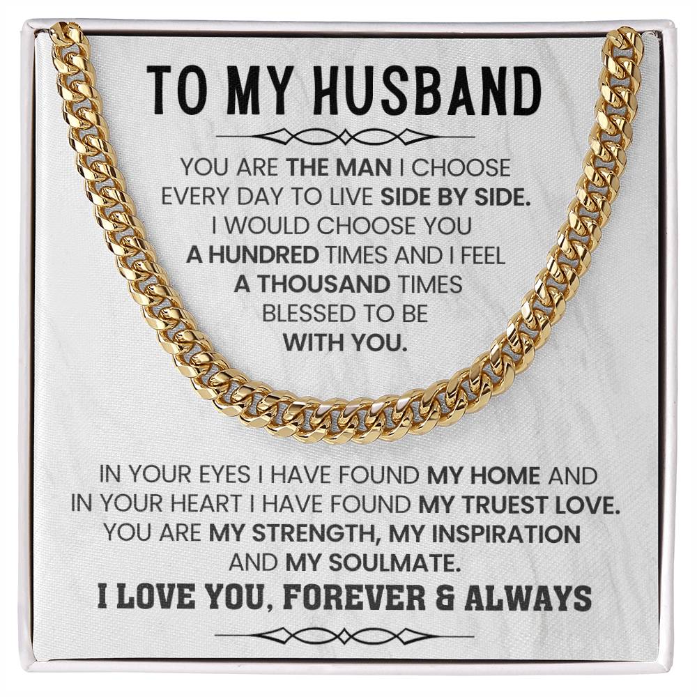 Cuban Link Chain Husband Gift – Birthday & Valentine’s Day from Wife