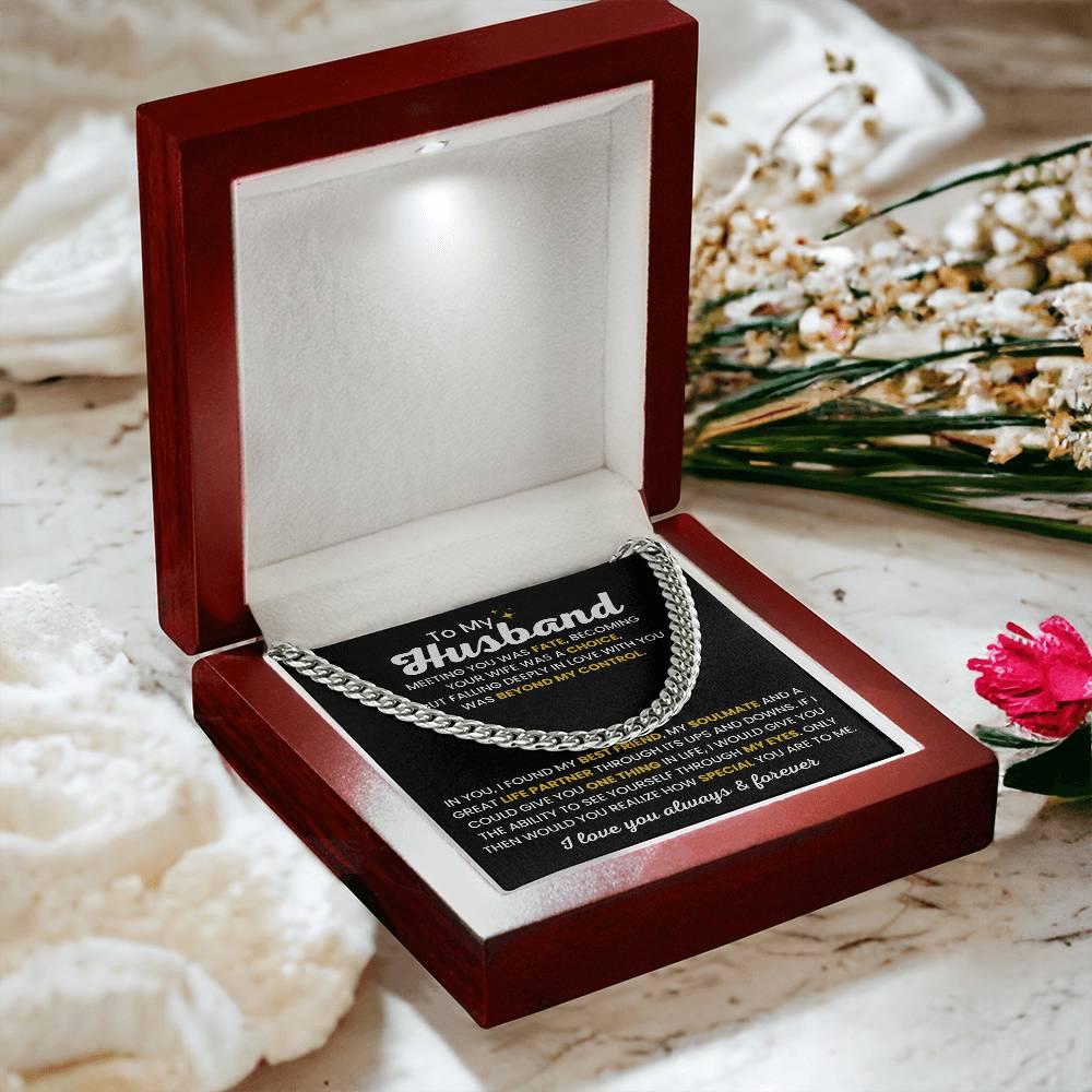 Jewelry Gift for Husband from Wife - Meeting you was fate - Birthday & Valentine’s Day for Him