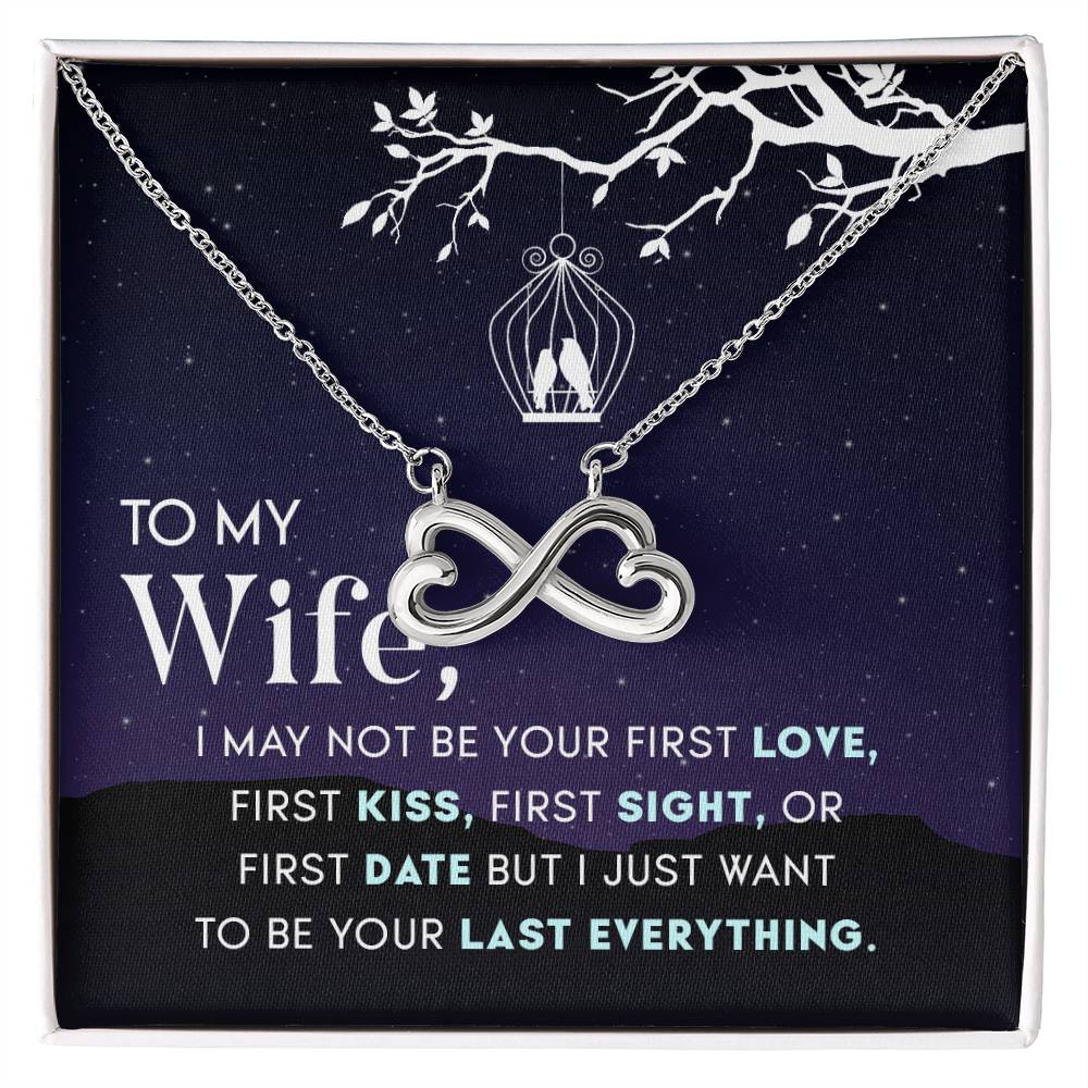 To My Beautiful Wife Necklace - Romantic Anniversary & Valentine’s Day Jewelry Gift from Husband to Wife - Endless Love Necklace