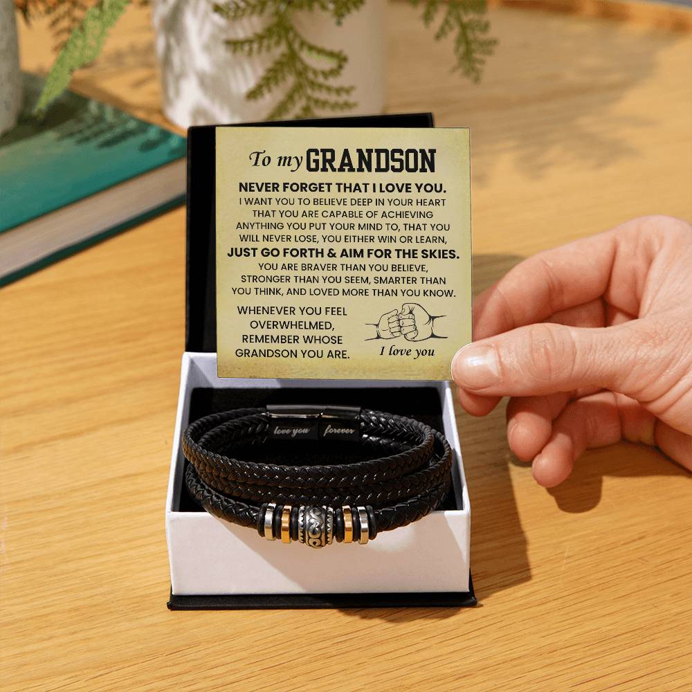 Grandson Graduation, Birthday Gift – Love You Forever Bracelet