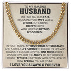 Gift for Husband from Wife - You're so special for me - Cuban Link Chain