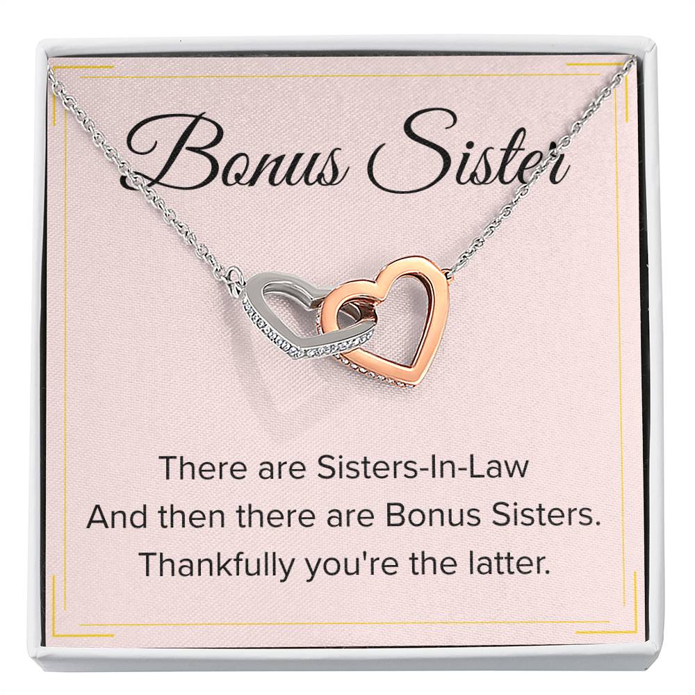 Bonus Sister Necklace Gift - Interlocking Hearts Necklace