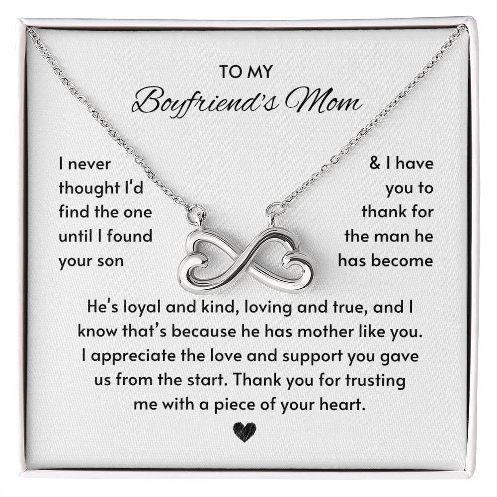 Heartfelt Gift for Boyfriend's Mom - I never thought I'd find the one until I found your son - Endless Love Necklace