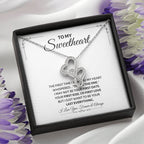 To My Sweetheart Necklace - Gift for Love on Valentine’s Day & Special Days - Heart-to-heart Pendant Necklace