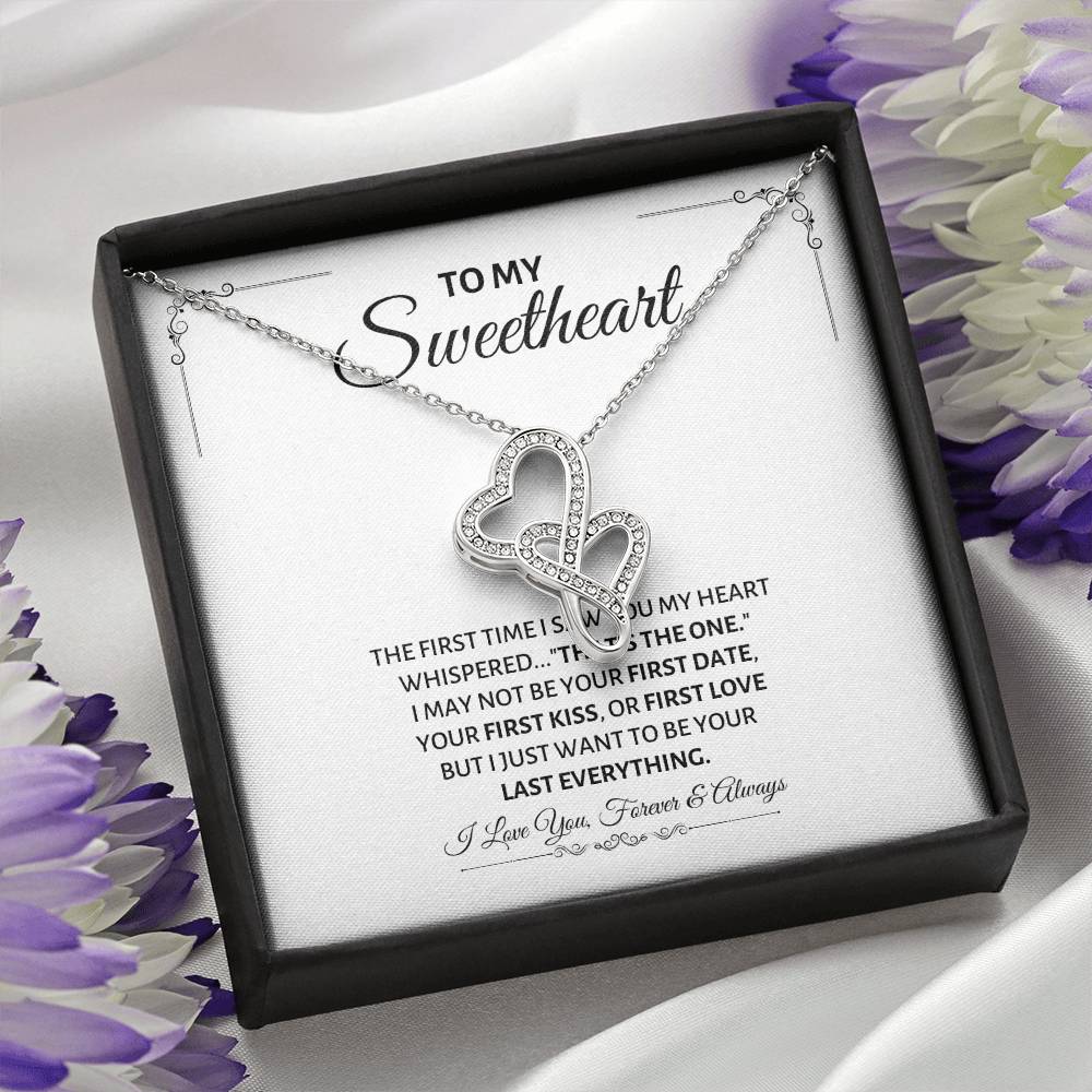 To My Sweetheart Necklace - Gift for Love on Valentine’s Day & Special Days - Heart-to-heart Pendant Necklace