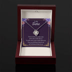 To My Sister Necklace - There's no better friend than a sister - Love Knot Necklace